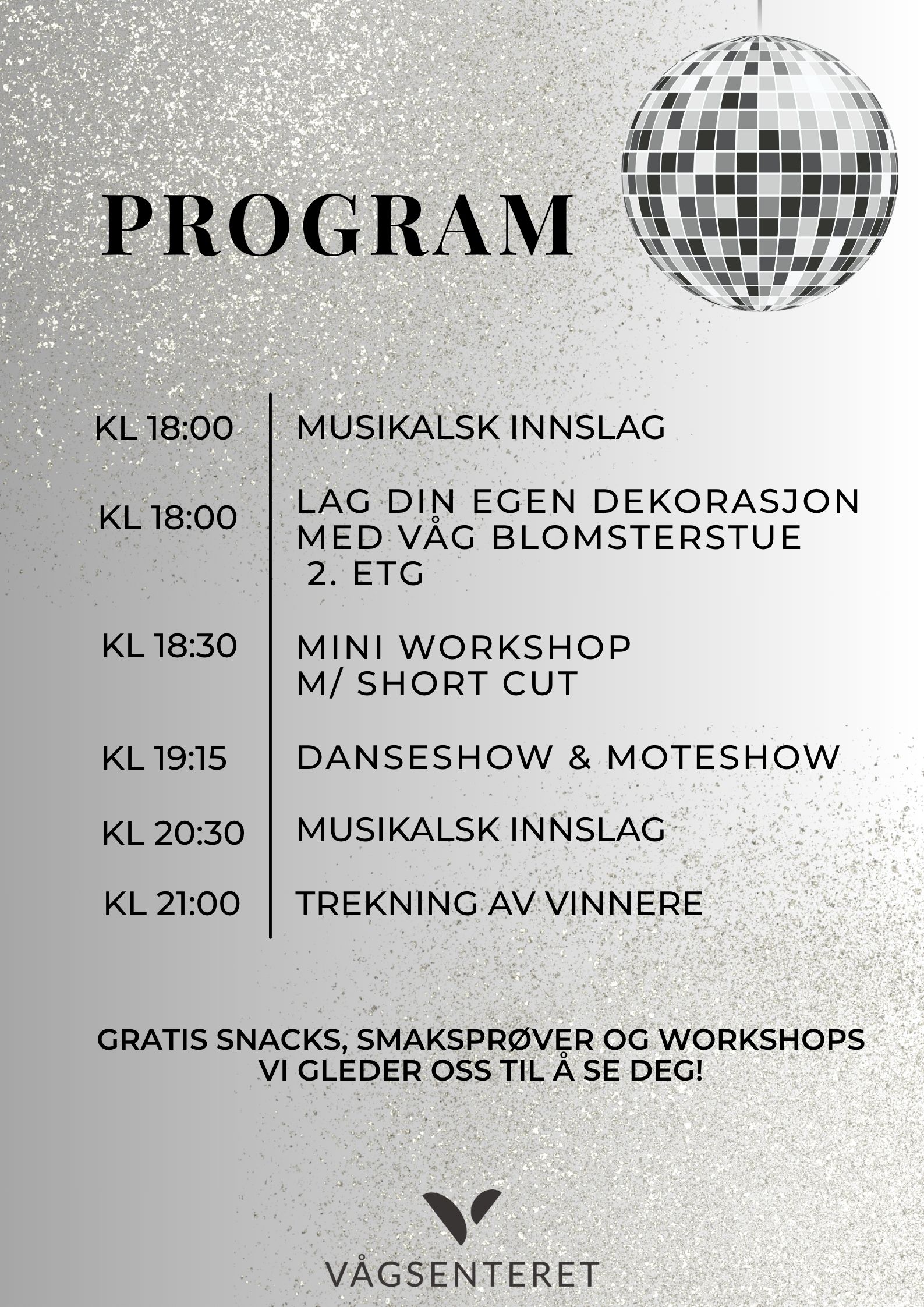 Kundekveld programplakat hos Kafé Latter